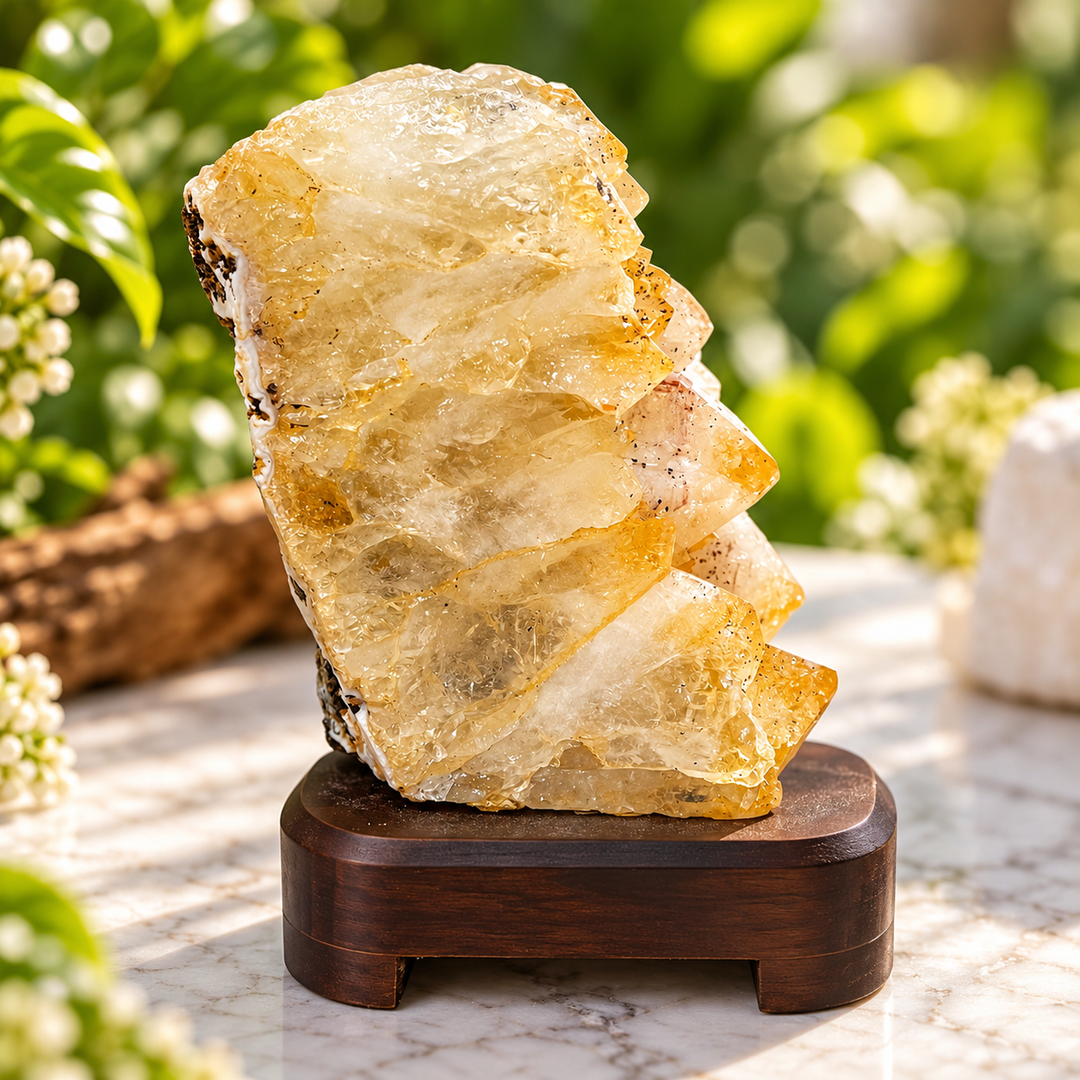 Lamp Citrine Druzy 15 cm | Carpe Diem With Remi