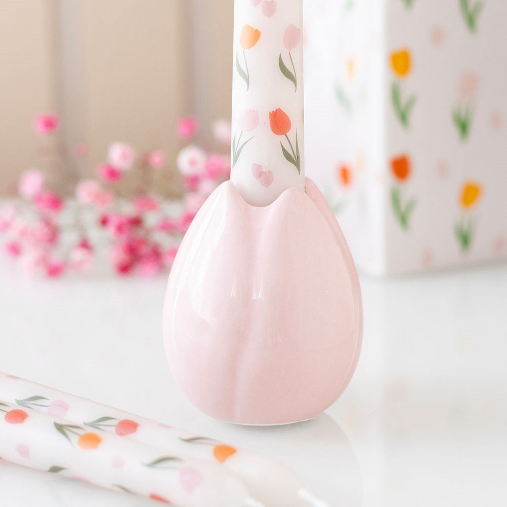Candle Holder Tulip Pink 7 cm | Carpe Diem With Remi