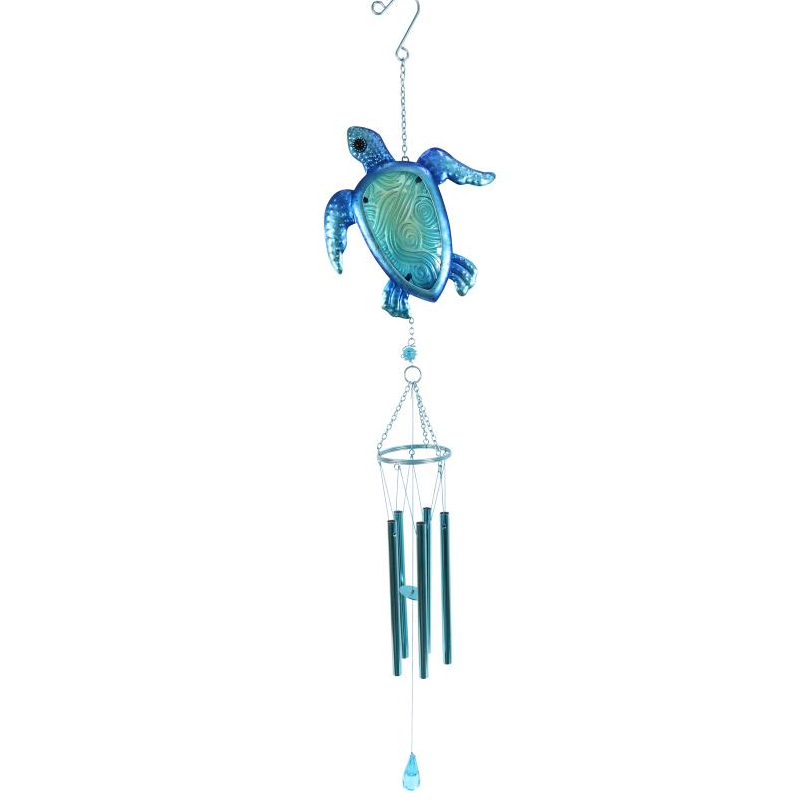 Windchime Turtle Glass Metal 97 cm