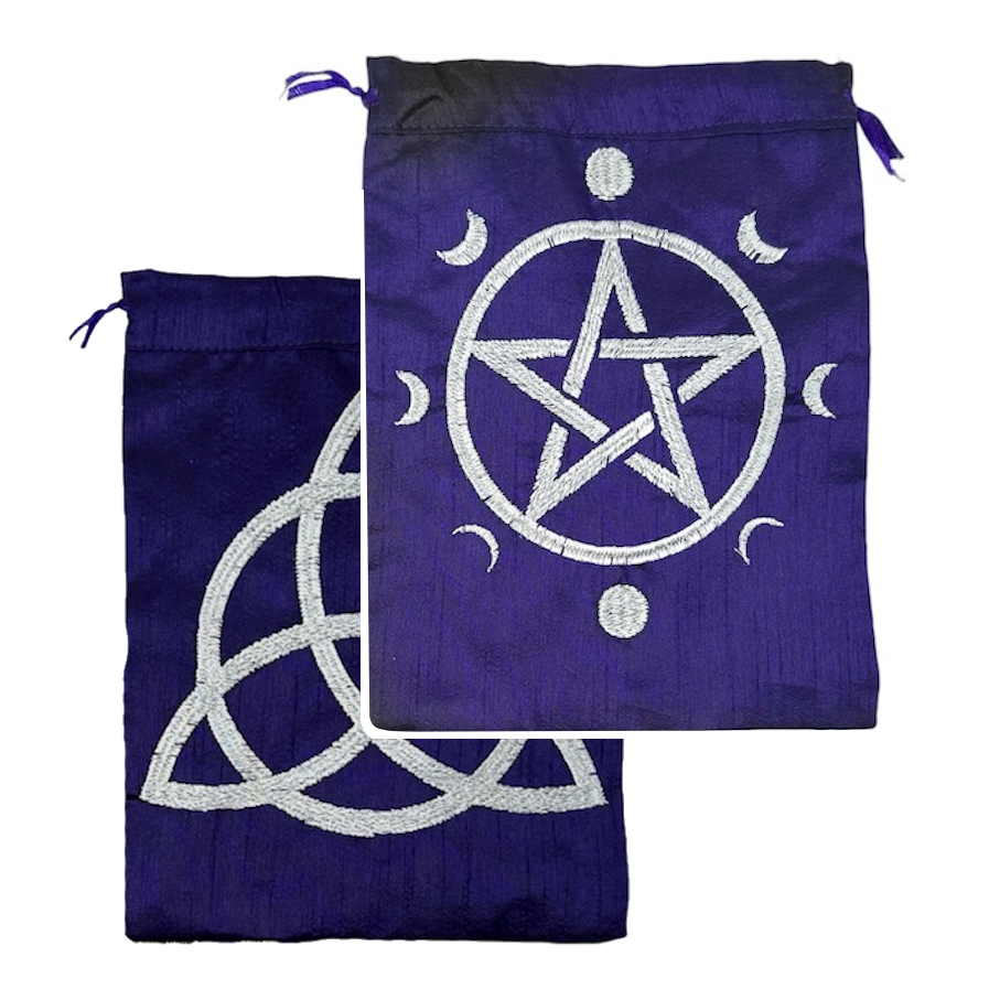 Tarot Pouch Symbols Purple