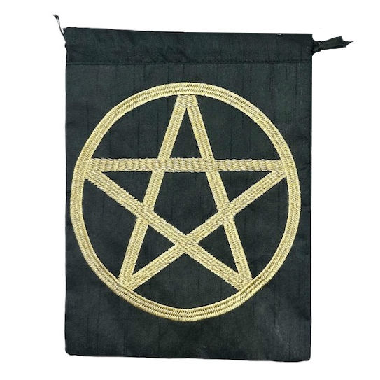 Tarot Pouch Symbols Black and Gold