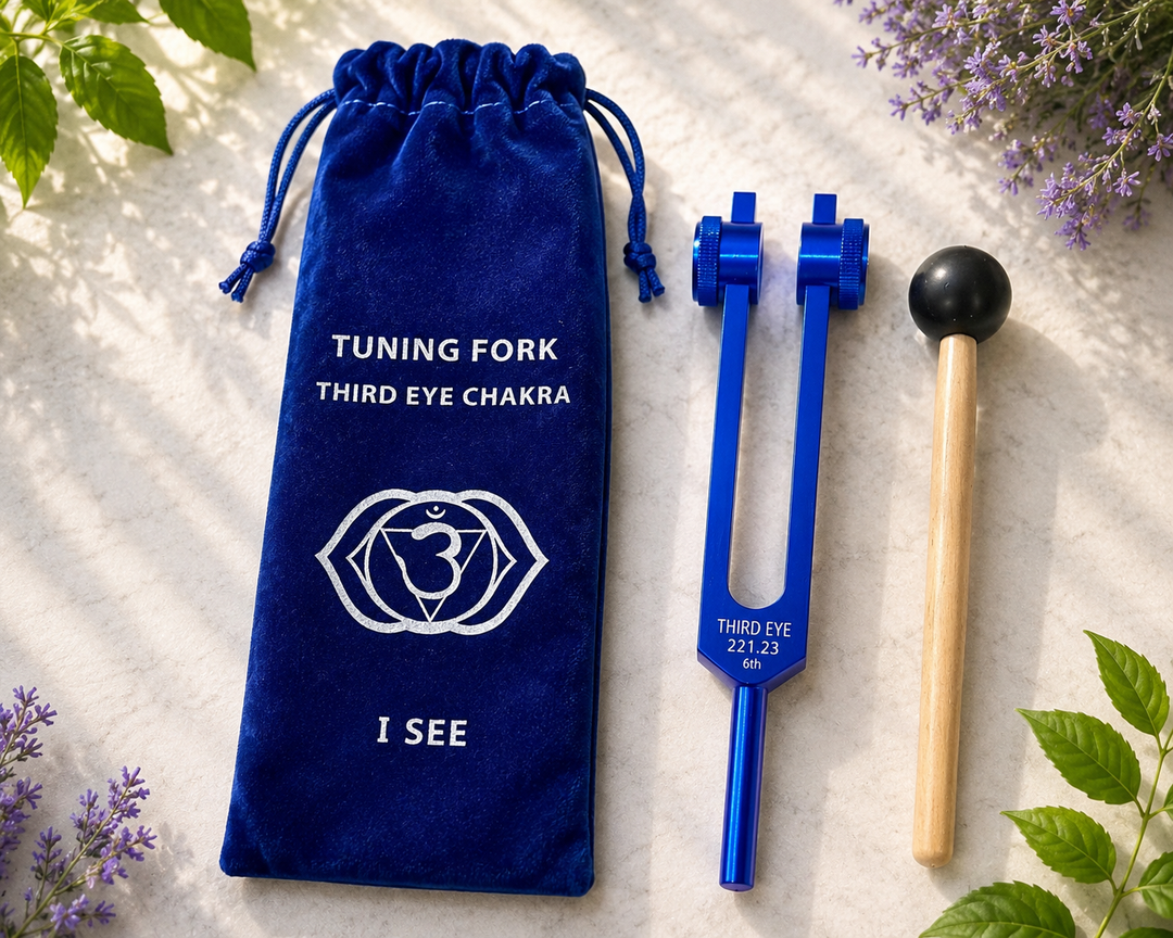 Tuning Fork Third Eye Chakra in Velvet Bag