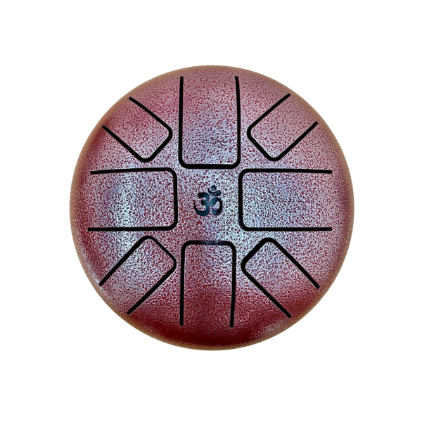 Tongue Hapi Drum 7 Inch Textured OM Red | Carpe Diem with Remi