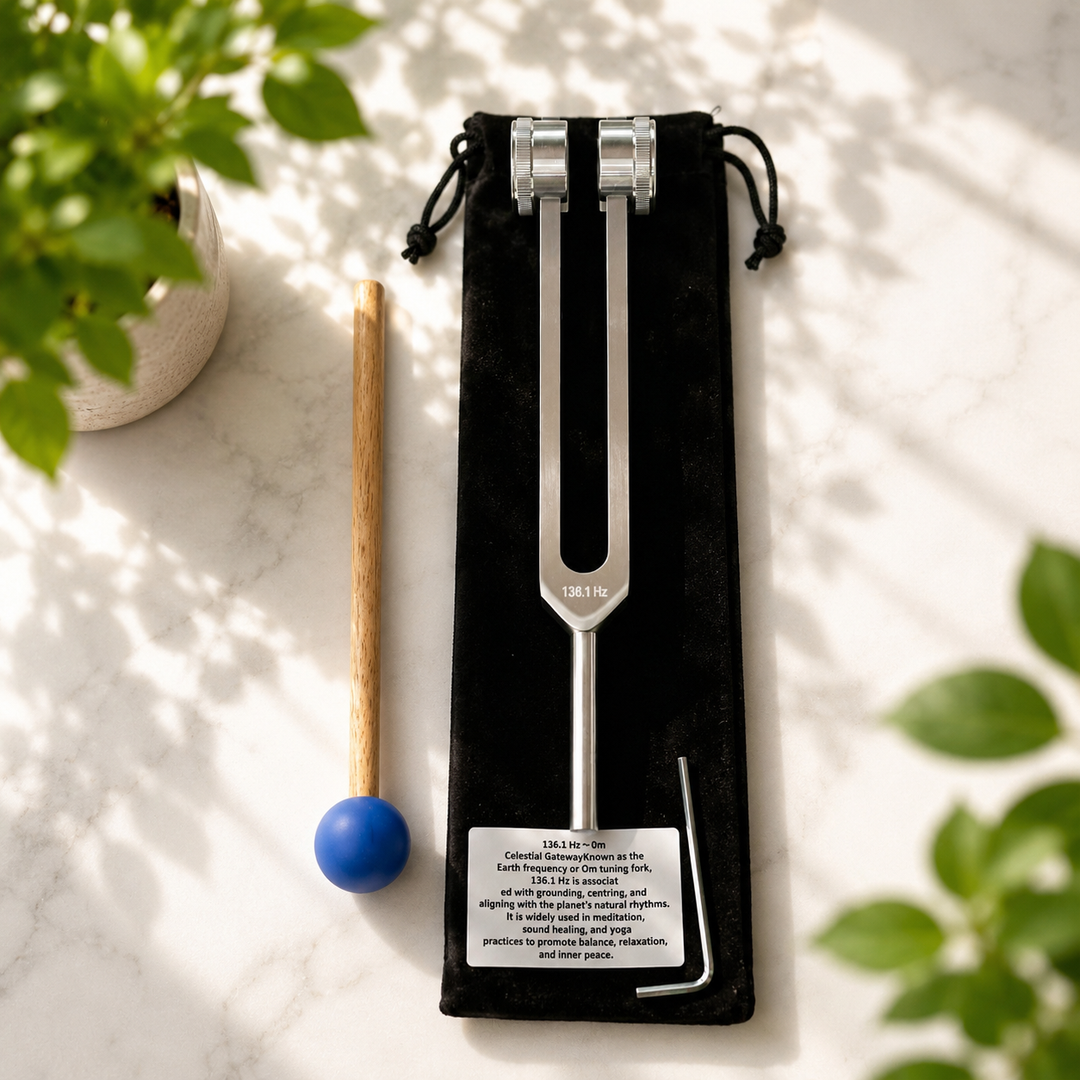 Tuning Fork 136.1 Hz Weighted Silver Om | Carpe Diem With Remi