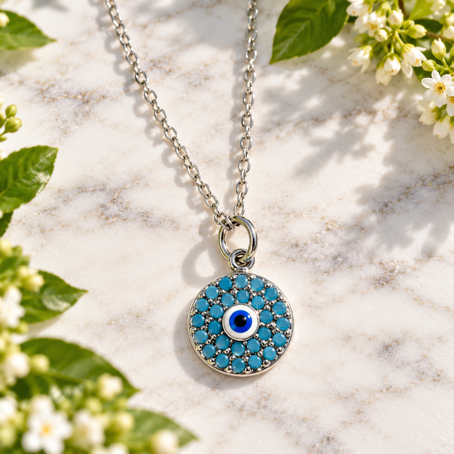Necklace Evil Eye Blue 10mm | Carpe Diem With Remi