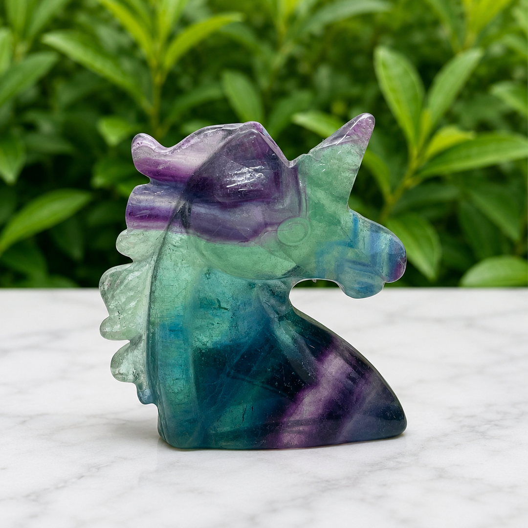 Unicorn Head Rainbow Flourite or Amazonite