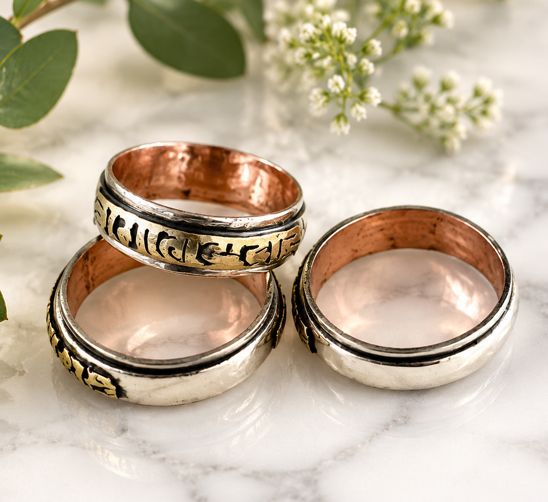 Ring Copper Silver Plated Healing