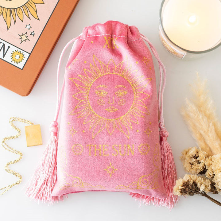 Tarot Drawstring Bags Velvet | The Sun | Carpe Diem With Remi
