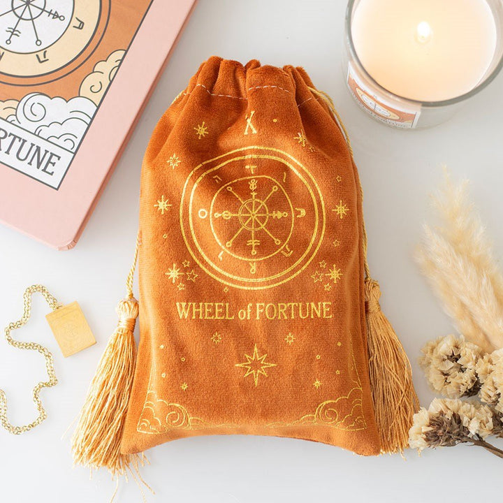 Tarot Drawstring Bags Velvet | Wheel of Fortune | Carpe Diem With Remi