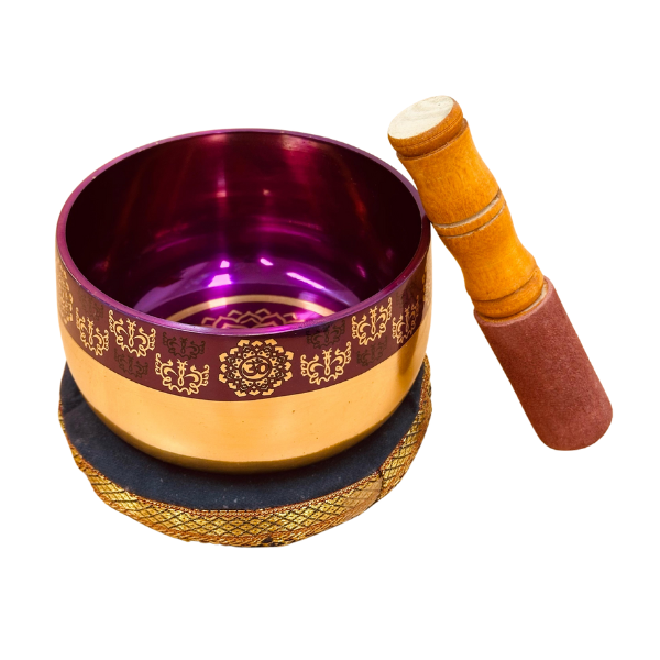 Singing Bowl Crown Purple 12 cm Brass