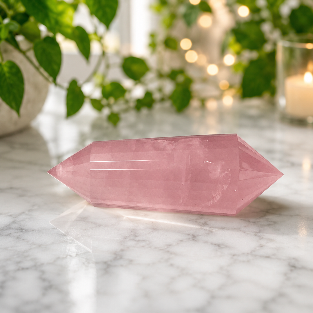 Wand Vogel Style Rose Quartz