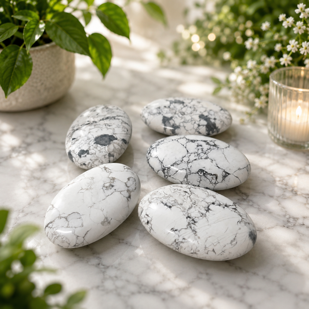 Palm Stone White Howlite Crystal Carving | Carpe Diem With Remi