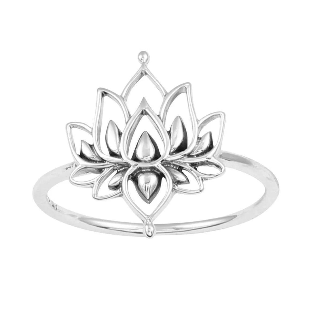 Ring White Lotus Silver