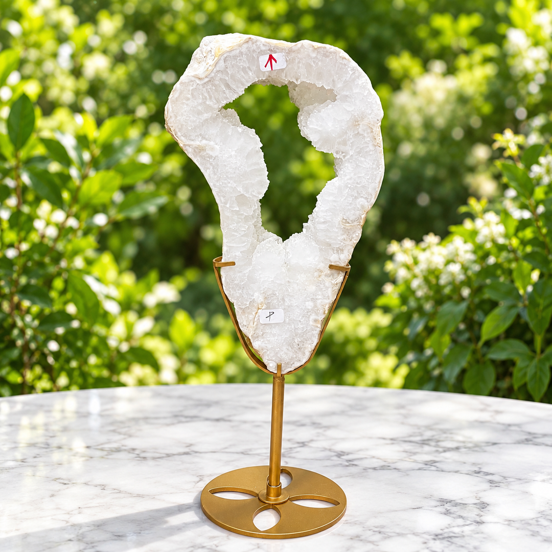 Geode Druzy Quartz on Stand 30.5 cm