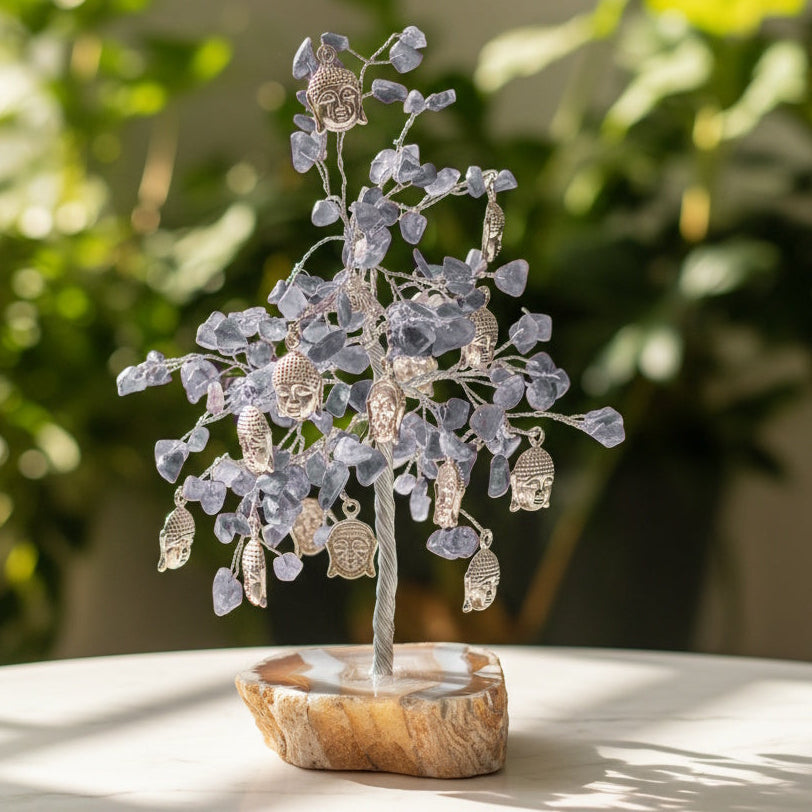 Wish Tree Iolite Buddha Enlightenment