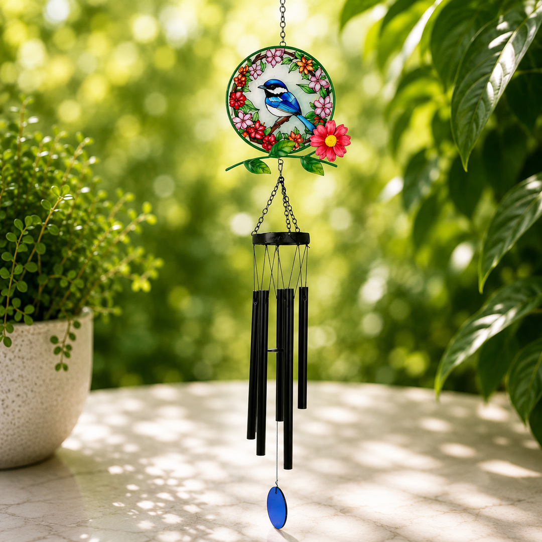 Windchime Wren Blue Glass 90 cm - Instore Only