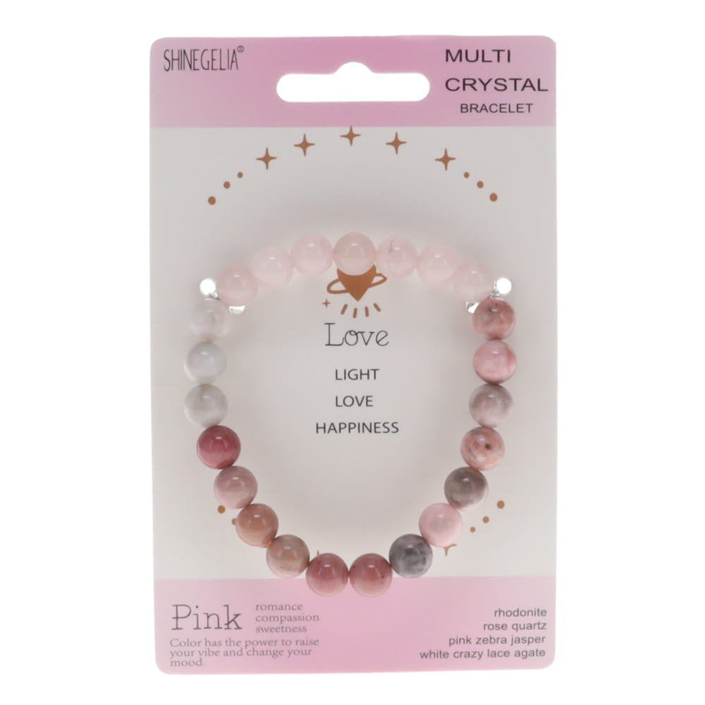 Bracelet Multi Stone Love 8mm Beads