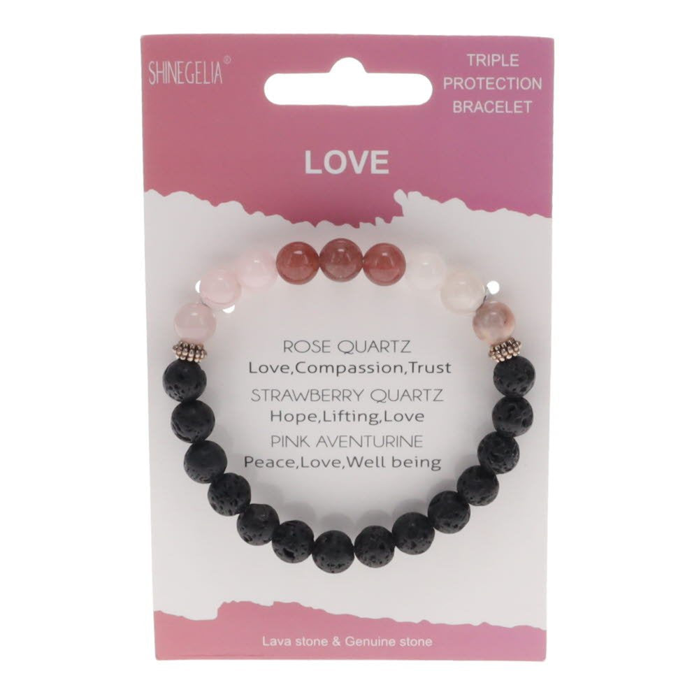 Bracelet Rose Quartz Love 8mm Beads