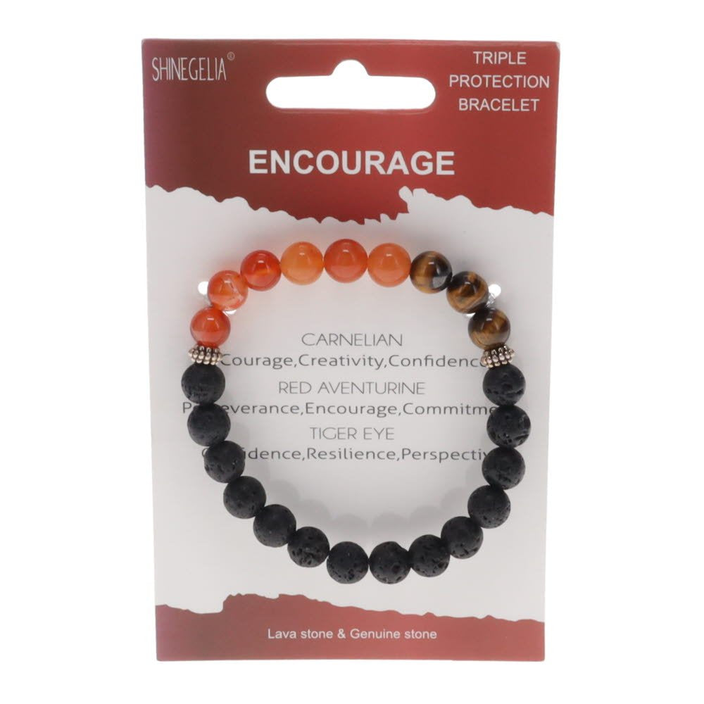 Bracelet Carnelian Encourage 8mm Beads