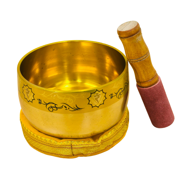Singing Bowl Solar Plexus Yellow 12 cm Brass