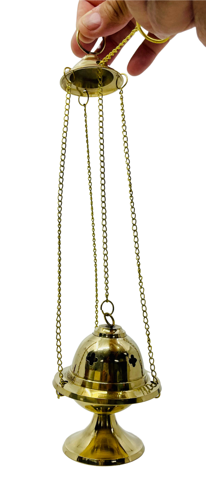 Incense Holder Hanging Censer Brass Adjustable Lid