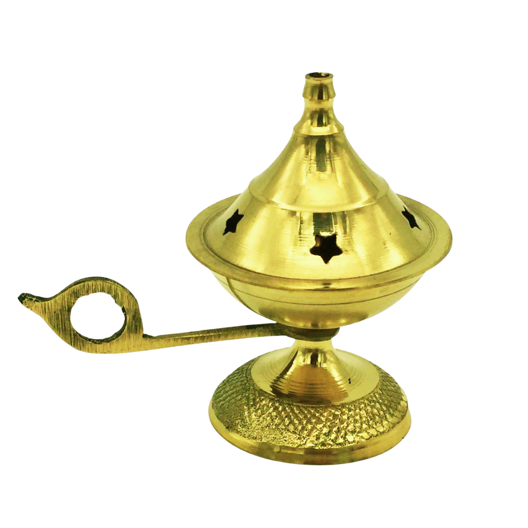 Incense Burner Brass with Handle 10 cm