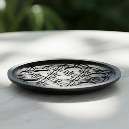 Incense Burner Flower of Life  Black
