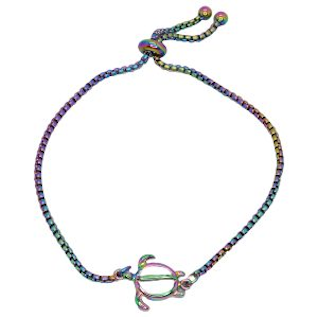 Bracelet Rainbow Titanium with Turtle | Carpe Diem With Remi