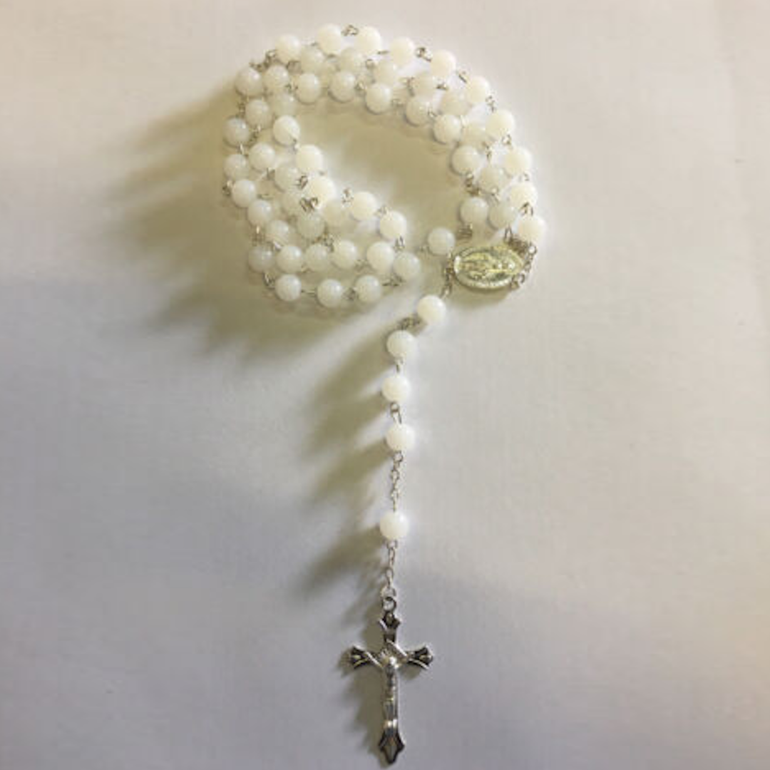Rosary White Beads