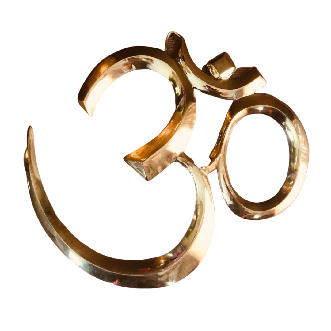 Om Brass Wall Plaque 27 cm
