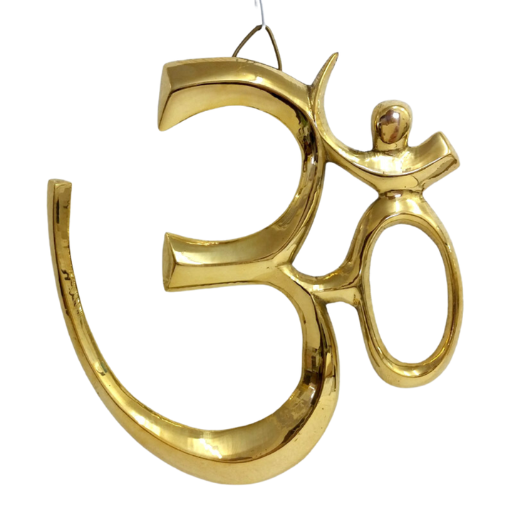 Om Brass Wall Plaque 15 cm