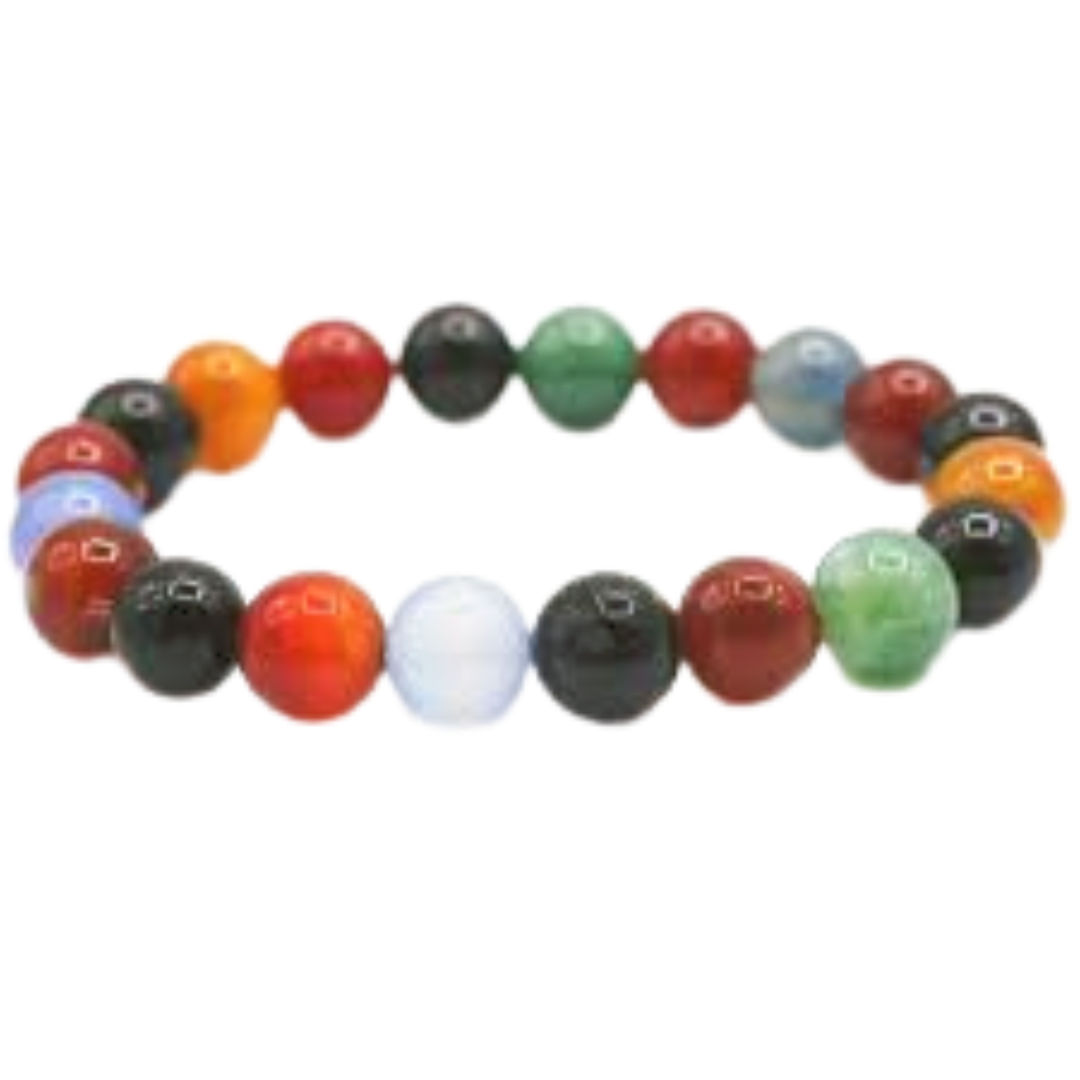 Bracelet Mixed Agate Beads 8mm | Carpe Diem with Remi