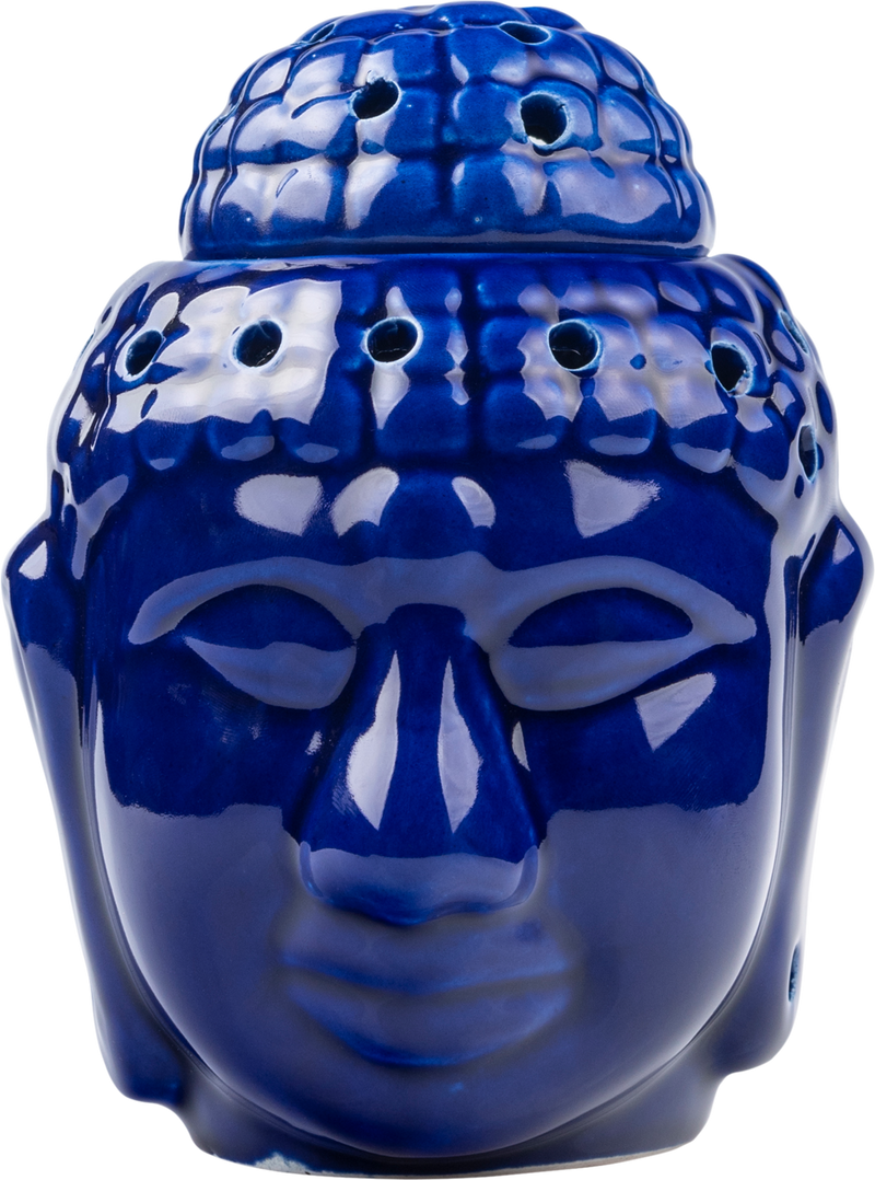 Buddha Head Oil Burner Blue