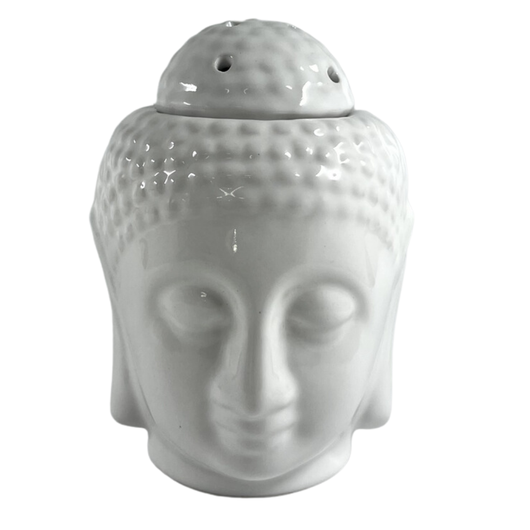 Buddha Head Oil Burner White