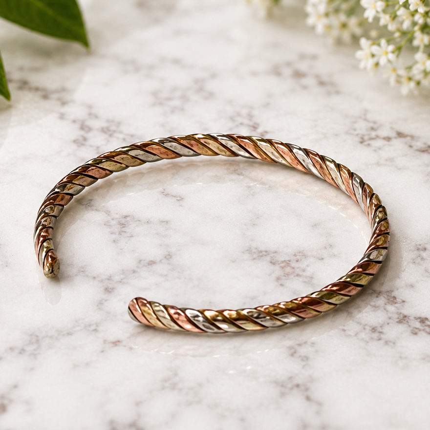 Cuff Bangle 3 Metal Thin