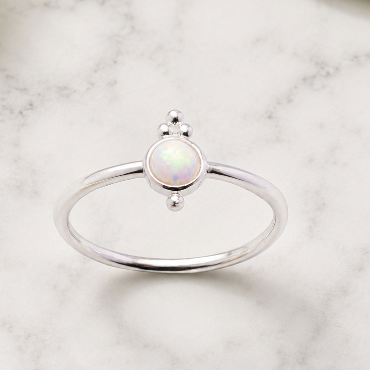 Ring Opalite Sterling Silver 0.4 cm