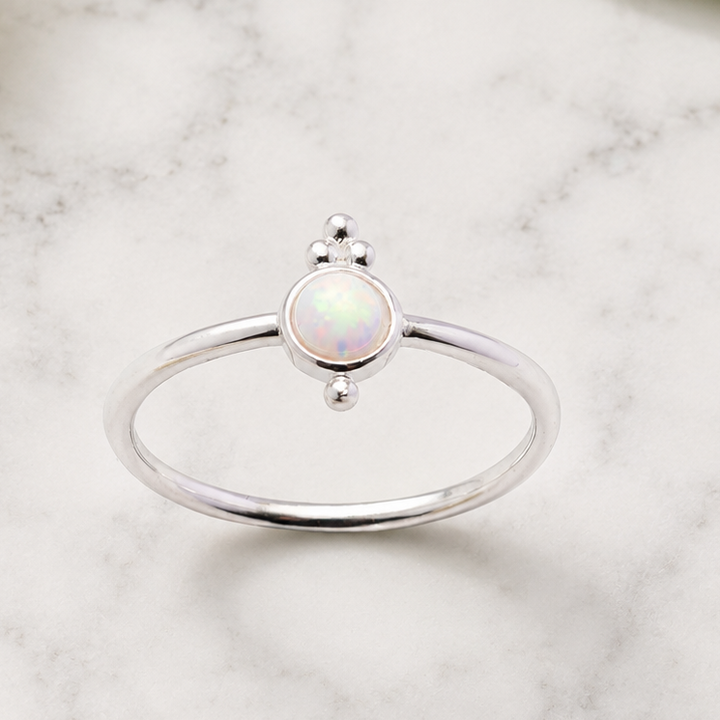 Ring Opalite Sterling Silver 0.4 cm