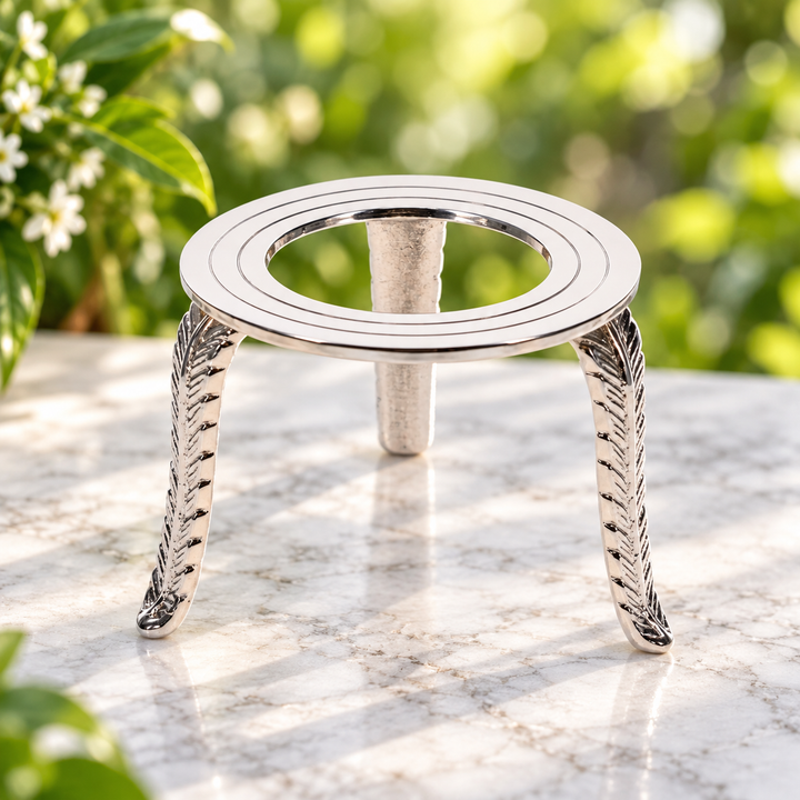 Sphere Stand Silver Finish 9 cm