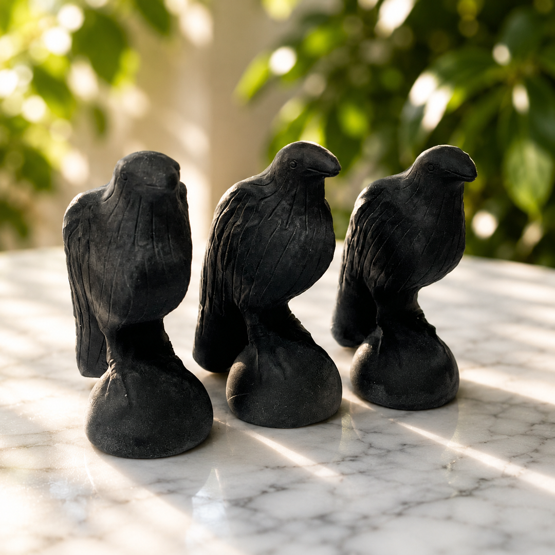 Raven Matte Black Obsidian 8.5 cm