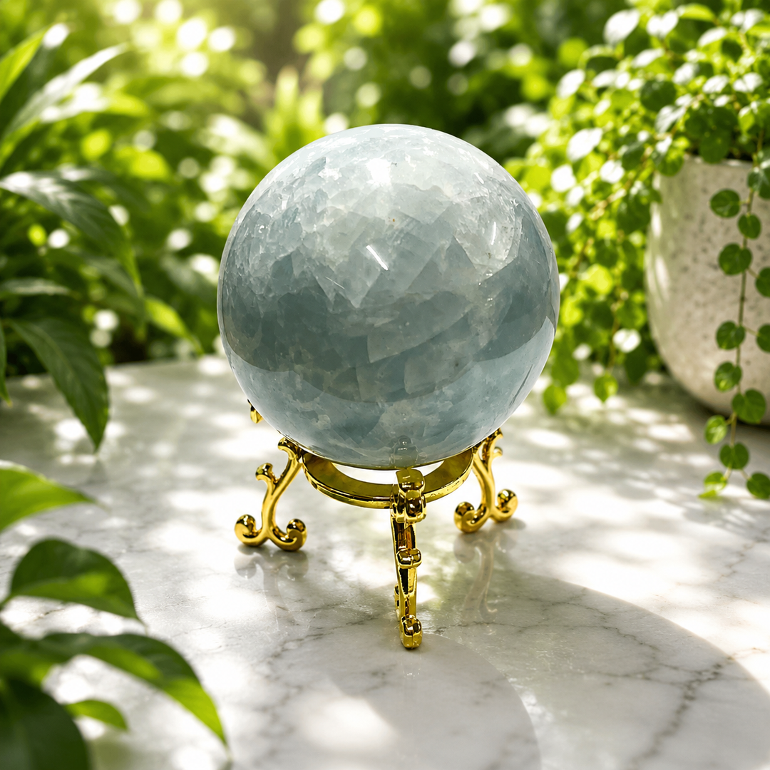 Sphere Blue Calcite 7.5 cm