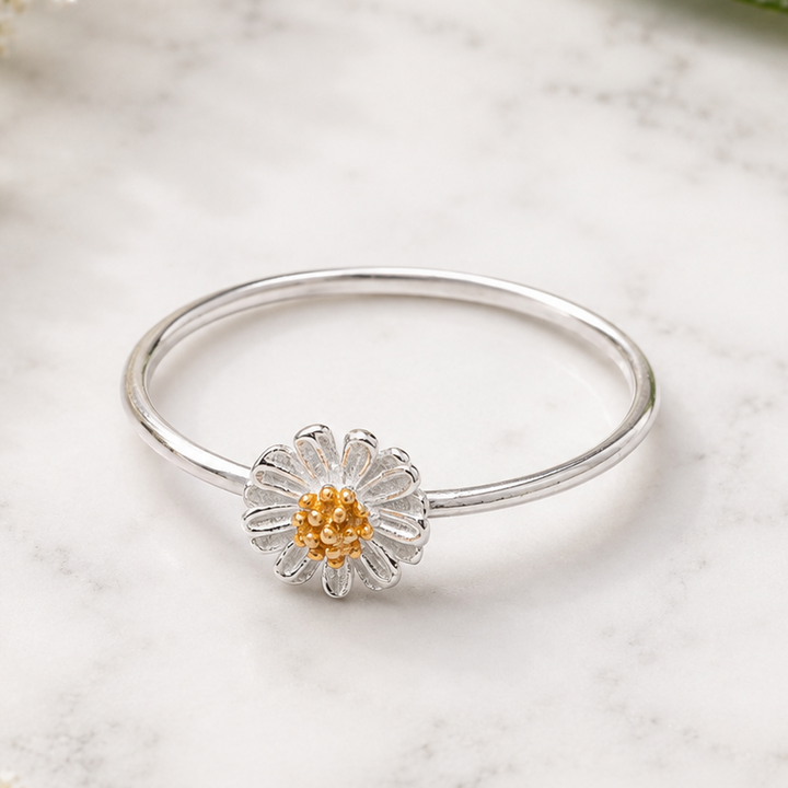 Ring Flower White Gold Top