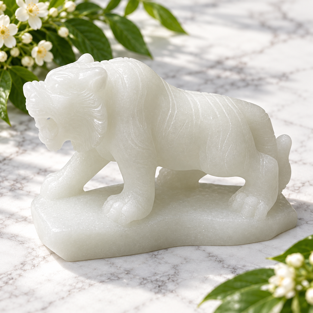 Tiger White Jade 12.5 cm