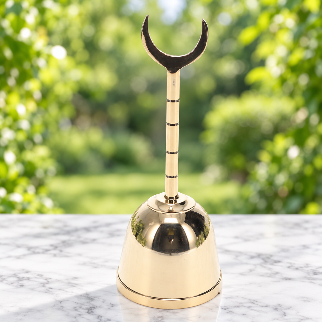 Altar Bell Moon Phases Brass 20 cm | Carpe Diem With Remi