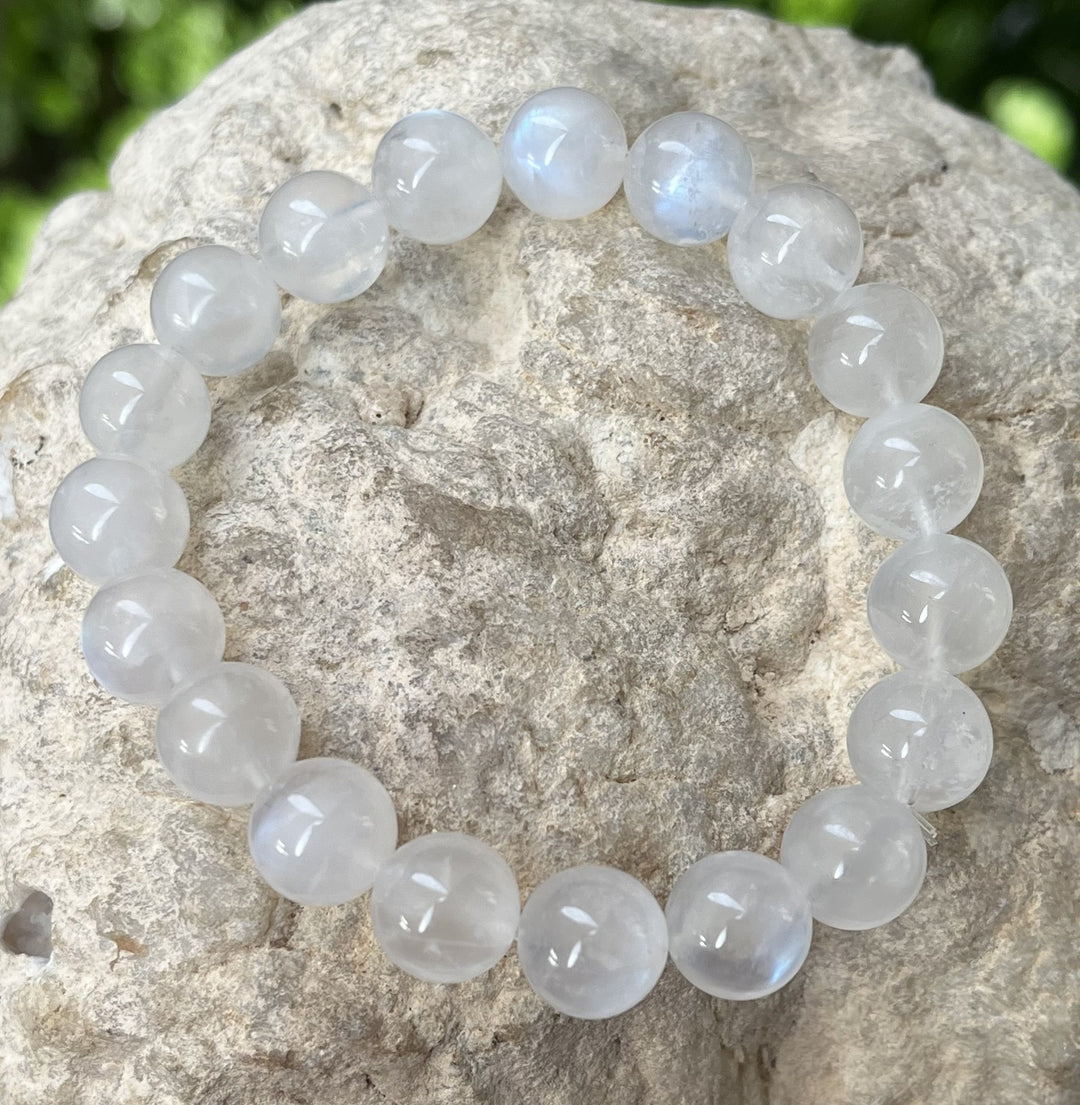 Bracelet Moonstone 10 mm Beads Premium Quality