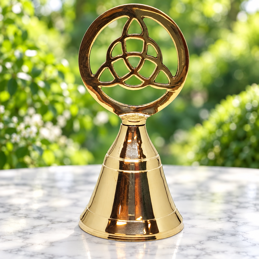 Altar Bell Triquetra Brass 9 cm | Carpe Diem With Remi