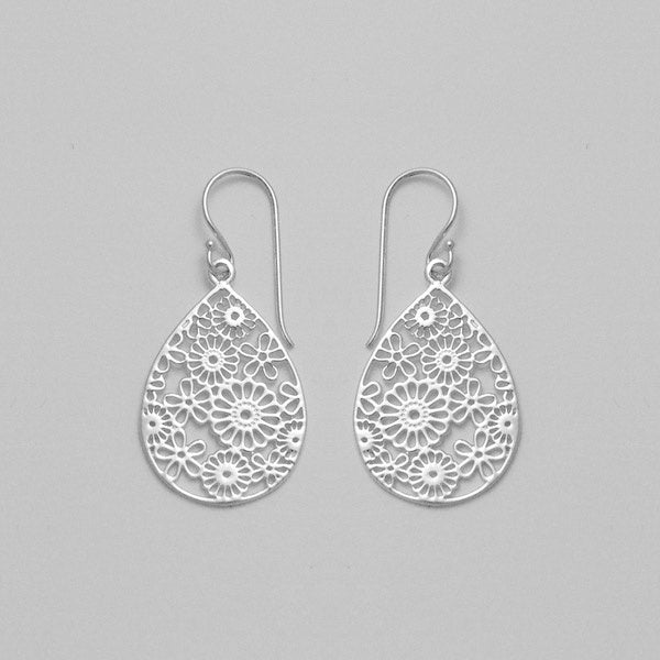 Earrings Flower Lacework