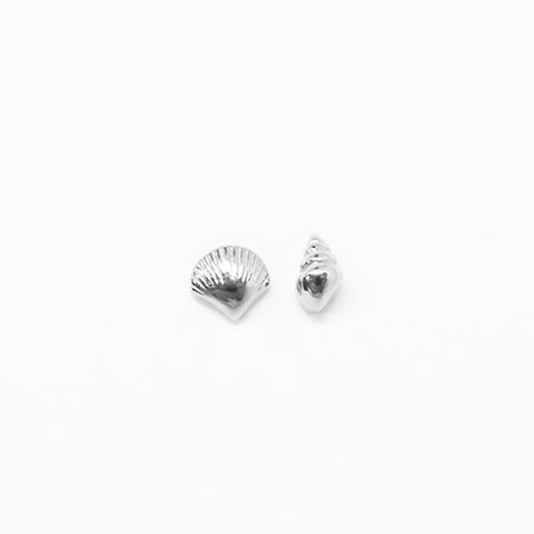 Stud Earrings Shell Silver