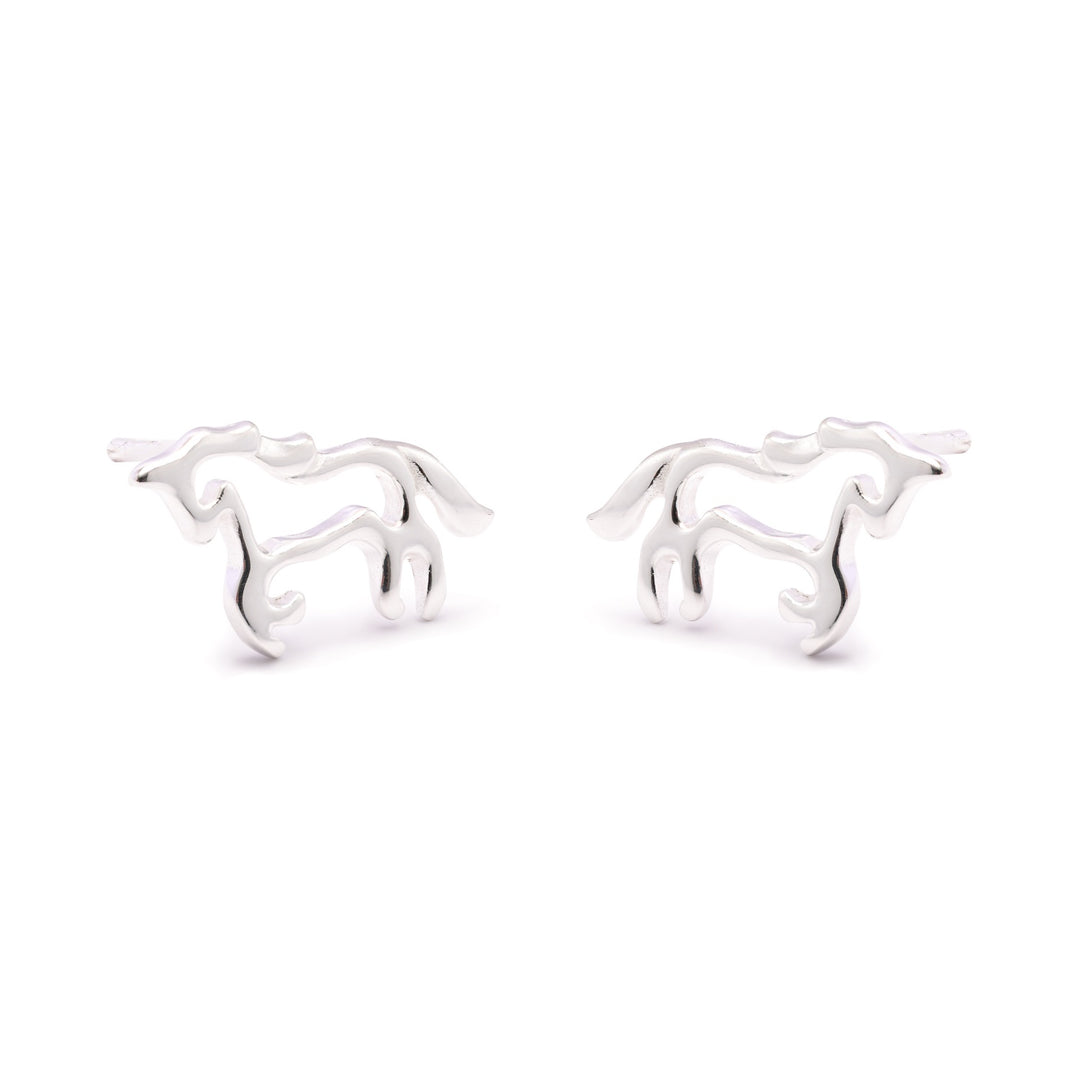 Earrings Horse Silver Studs