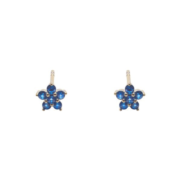 Stud Earrings Gold Flower