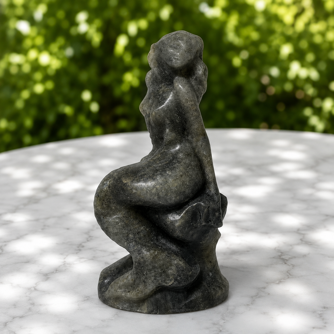 Mermaid Labradorite Crystal Carving